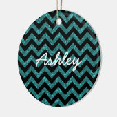 Chevron Glitter Kijk Ornament (Links)
