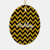 Chevron Glitter Kijk Ornament (Rechts)