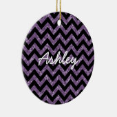 Chevron Glitter Kijk Ornament (Rechts)