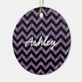 Chevron Glitter Kijk Ornament (Links)