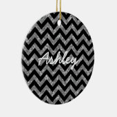 Chevron Glitter Kijk Ornament (Rechts)
