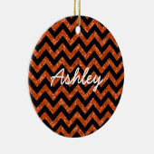 Chevron Glitter Kijk Ornament (Rechts)