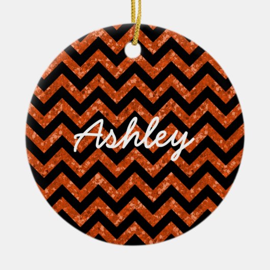 Chevron Glitter Kijk Ornament (Voorkant)