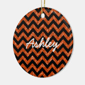 Chevron Glitter Kijk Ornament (Links)