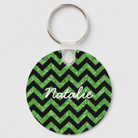 Chevron Glitter Kijk Sleutelhanger (Voorkant)
