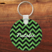 Chevron Glitter Kijk Sleutelhanger (Voorkant)