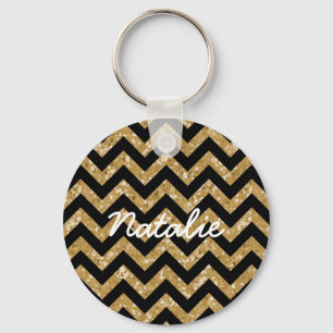 Chevron Glitter Kijk Sleutelhanger