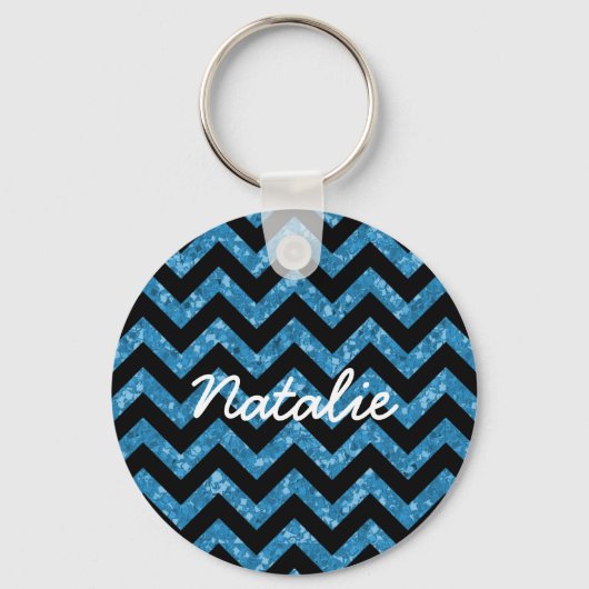 Chevron Glitter Kijk Sleutelhanger (Voorkant)