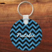 Chevron Glitter Kijk Sleutelhanger (Voorkant)