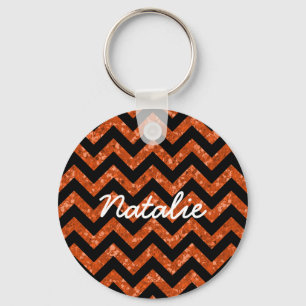 Chevron Glitter Kijk Sleutelhanger