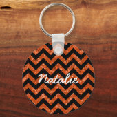 Chevron Glitter Kijk Sleutelhanger (Voorkant)
