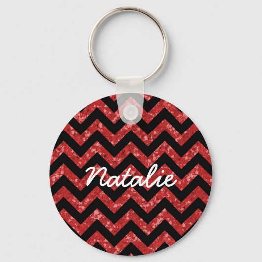 Chevron Glitter Kijk Sleutelhanger (Voorkant)