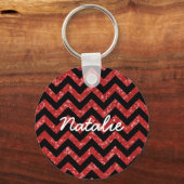 Chevron Glitter Kijk Sleutelhanger (Voorkant)