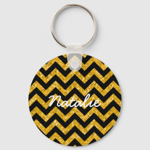 Chevron Glitter Kijk Sleutelhanger