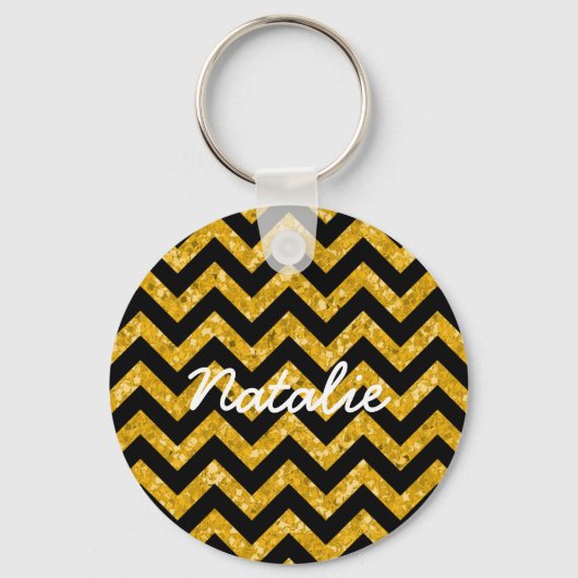 Chevron Glitter Kijk Sleutelhanger (Voorkant)
