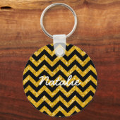 Chevron Glitter Kijk Sleutelhanger (Voorkant)