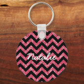 Chevron Glitter Kijk Sleutelhanger (Voorkant)