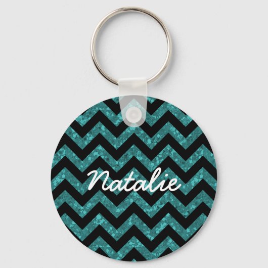 Chevron Glitter Kijk Sleutelhanger (Voorkant)