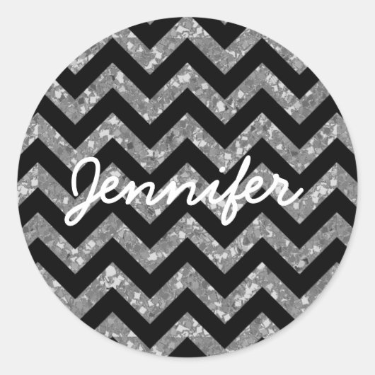 Chevron Glitter Kijk Stickers (Voorkant)