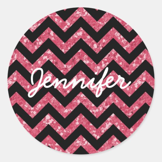 Chevron Glitter Kijk Stickers (Voorkant)