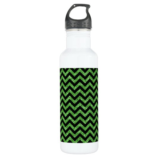 Chevron Glitter Kijk Waterfles (Voorkant)