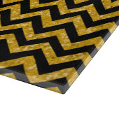 Chevron Glitter-knipkaart Snijplank (Hoek)