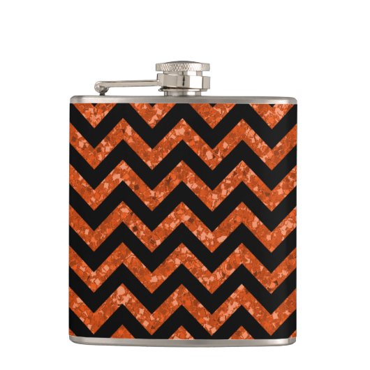 Chevron Glitter Let Flask Heupfles (Voorkant)