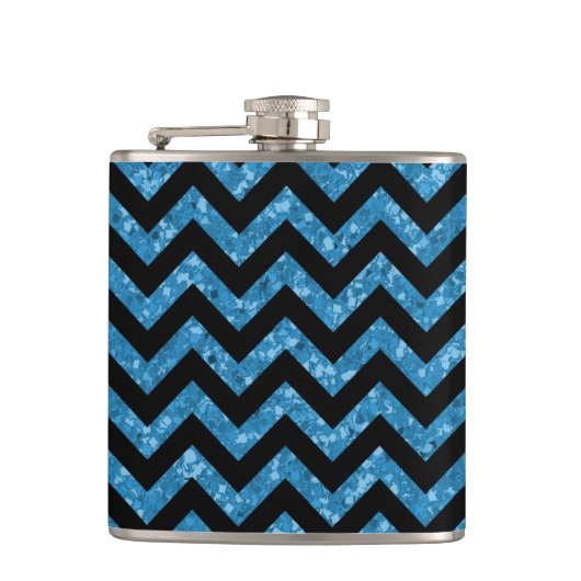 Chevron Glitter Let Flask Heupfles (Voorkant)