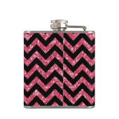 Chevron Glitter Let Flask Heupfles (Achterkant)