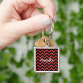 Chevron Glitter look Premium Sleutelhanger (Hand)