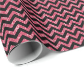 Chevron Glitter look-rappingpapier Cadeaupapier (Rol Hoek)