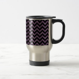 Chevron Glitter look Travel Mug Reisbeker