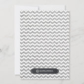 Chevron Glitter Save the Date Foto Kaarten (Achterkant)