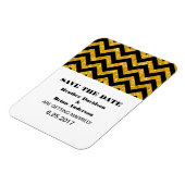 Chevron Glitter Save the Date Magnet, Yellow Magneet (Linkerzijde)