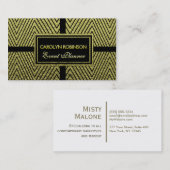 Chevron Gold en Black Visitekaartje (Voorkant / Achterkant)