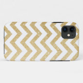 Chevron Gold Faux Glitter iPhone 5/5S Hoesje (Achterkant (horizontaal))