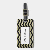Chevron Gold Mrs Bagagelabel (Voorkant verticaal)