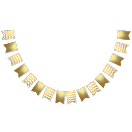 Chevron & Gold Party Bunting Banner