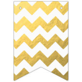 Chevron & Gold Party Bunting Banner (Eerste vlag)