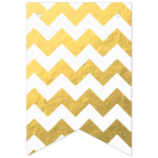 Chevron & Gold Party Bunting Banner (Derde vlag)