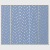 Chevron Gray Blue Silver Minimalism Geometry Cadeaupapier (Vlak)