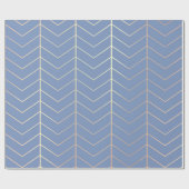 Chevron Gray Blue Silver Minimalism Geometry Roos Cadeaupapier (Vlak)