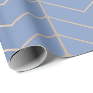 Chevron Gray Blue Silver Minimalism Geometry Roos Cadeaupapier