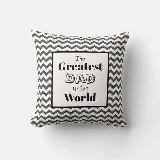 Chevron Greatest Dad in World Kussen (Voorkant)