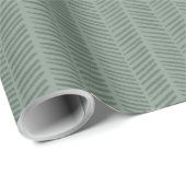 Chevron Green Patroon Kerstmis Cadeaupapier (Rol Hoek)