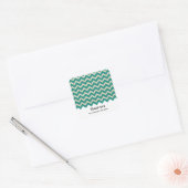 Chevron green vierkante sticker (Envelop)