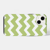 Chevron Green White Pattern iPhone Hoesje (Achterkant horizontaal)