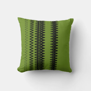 Chevron Green Zigzag Stripes Art Design Kussen