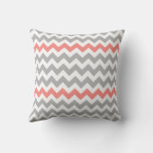Chevron Grijs Aqua Wit Vogel Trouwkussen Kussen (Achterkant)