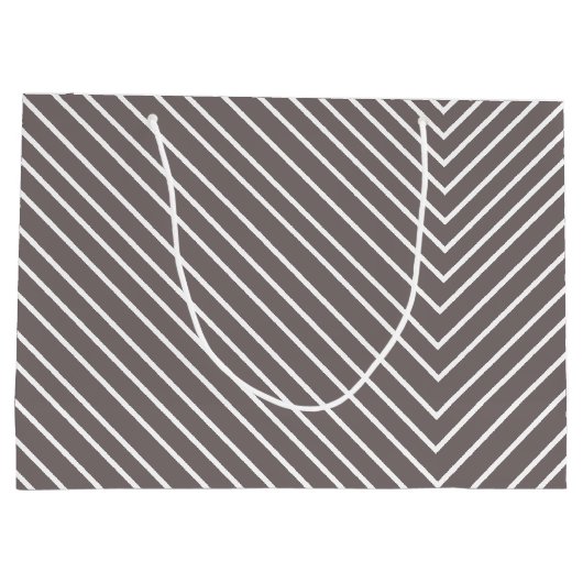 Chevron grijs en wit groot cadeauzakje (Achterkant)